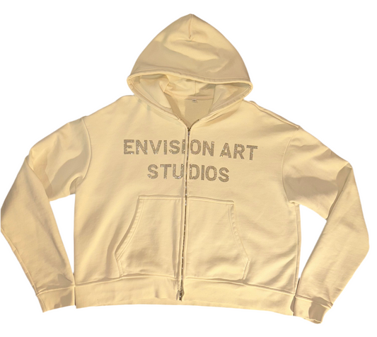 Envision Rhinestone Zip-Up